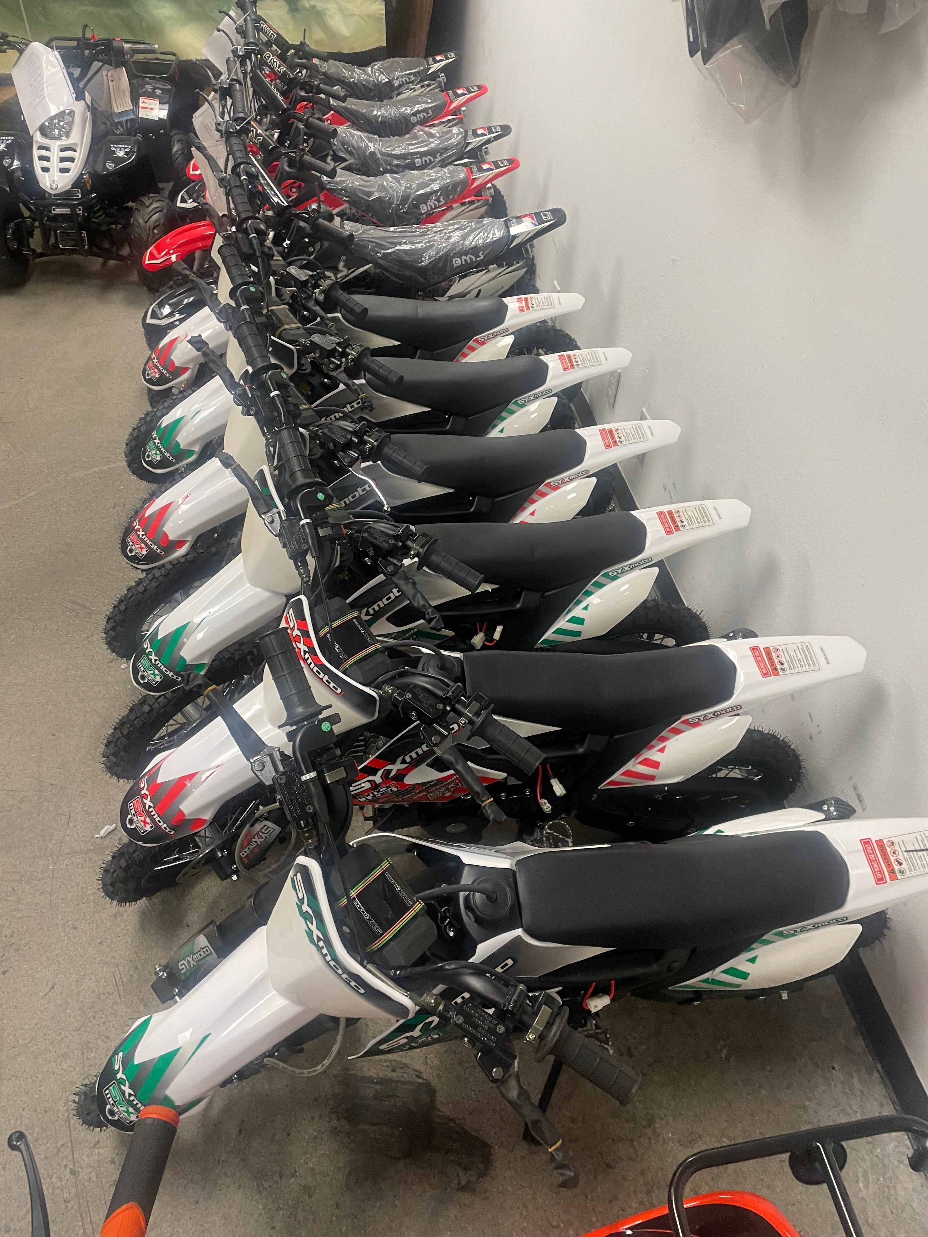 childrens dirt bikes on sale in turbopowersports.com showroom