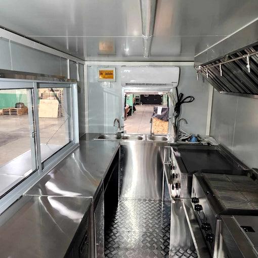 18' Food Concession Trailer Fully Loaded With Every Option - Red-Blue-Black - TurboPowersports.com