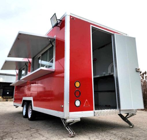 18' Food Concession Trailer Fully Loaded With Every Option - Red-Blue-Black - TurboPowersports.com