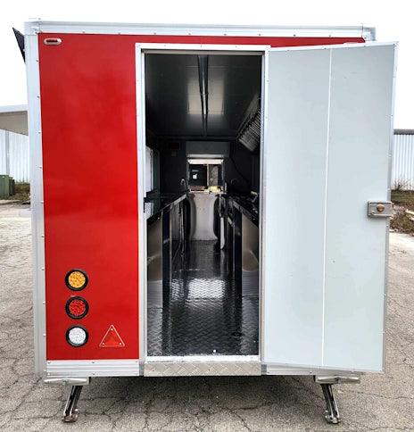 18' Food Concession Trailer Fully Loaded With Every Option - Red-Blue-Black - TurboPowersports.com