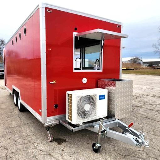 18' Food Concession Trailer Fully Loaded With Every Option - Red-Blue-Black - TurboPowersports.com