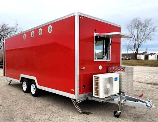 18' Food Concession Trailer Fully Loaded With Every Option - Red-Blue-Black - TurboPowersports.com