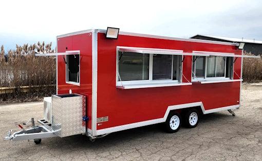 18' Food Concession Trailer Fully Loaded With Every Option - Red-Blue-Black - TurboPowersports.com
