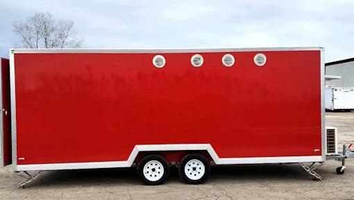 18' Food Concession Trailer Fully Loaded With Every Option - Red-Blue-Black - TurboPowersports.com