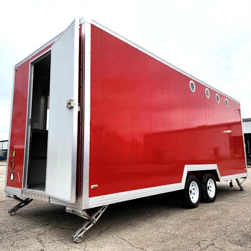 18' Food Concession Trailer Fully Loaded With Every Option - Red-Blue-Black - TurboPowersports.com