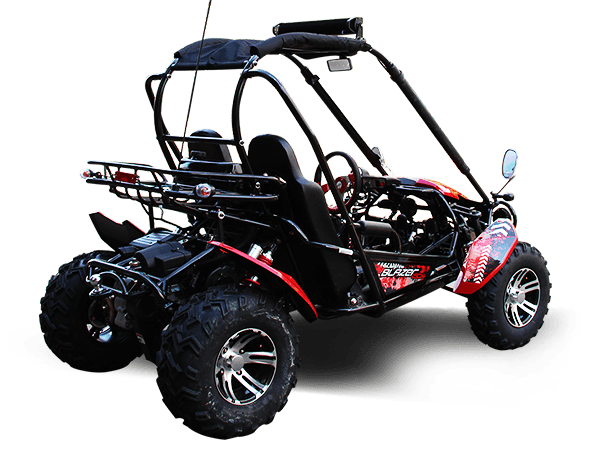 Trailmaster ULTRA Blazer 200X Go Kart Upgraded frame, Bigger Tires, Body kit, Chrome Rimes, All Terrian Tires - TurboPowersports.com