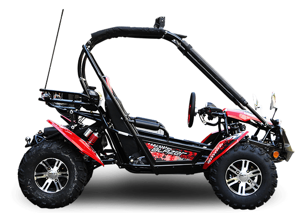 Trailmaster ULTRA Blazer 200X Go Kart Upgraded frame, Bigger Tires, Body kit, Chrome Rimes, All Terrian Tires - TurboPowersports.com