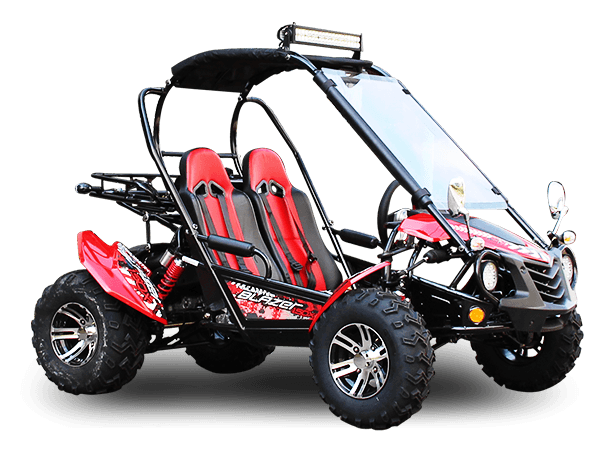 Trailmaster ULTRA Blazer 200X Go Kart Upgraded frame, Bigger Tires, Body kit, Chrome Rimes, All Terrian Tires - TurboPowersports.com