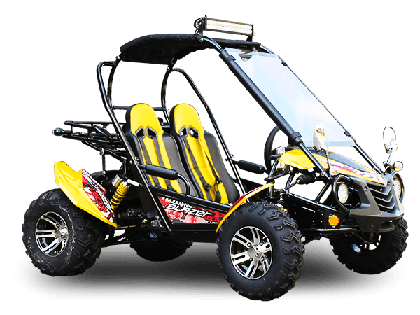 Trailmaster ULTRA Blazer 200X Go Kart Upgraded frame, Bigger Tires, Body kit, Chrome Rimes, All Terrian Tires - TurboPowersports.com