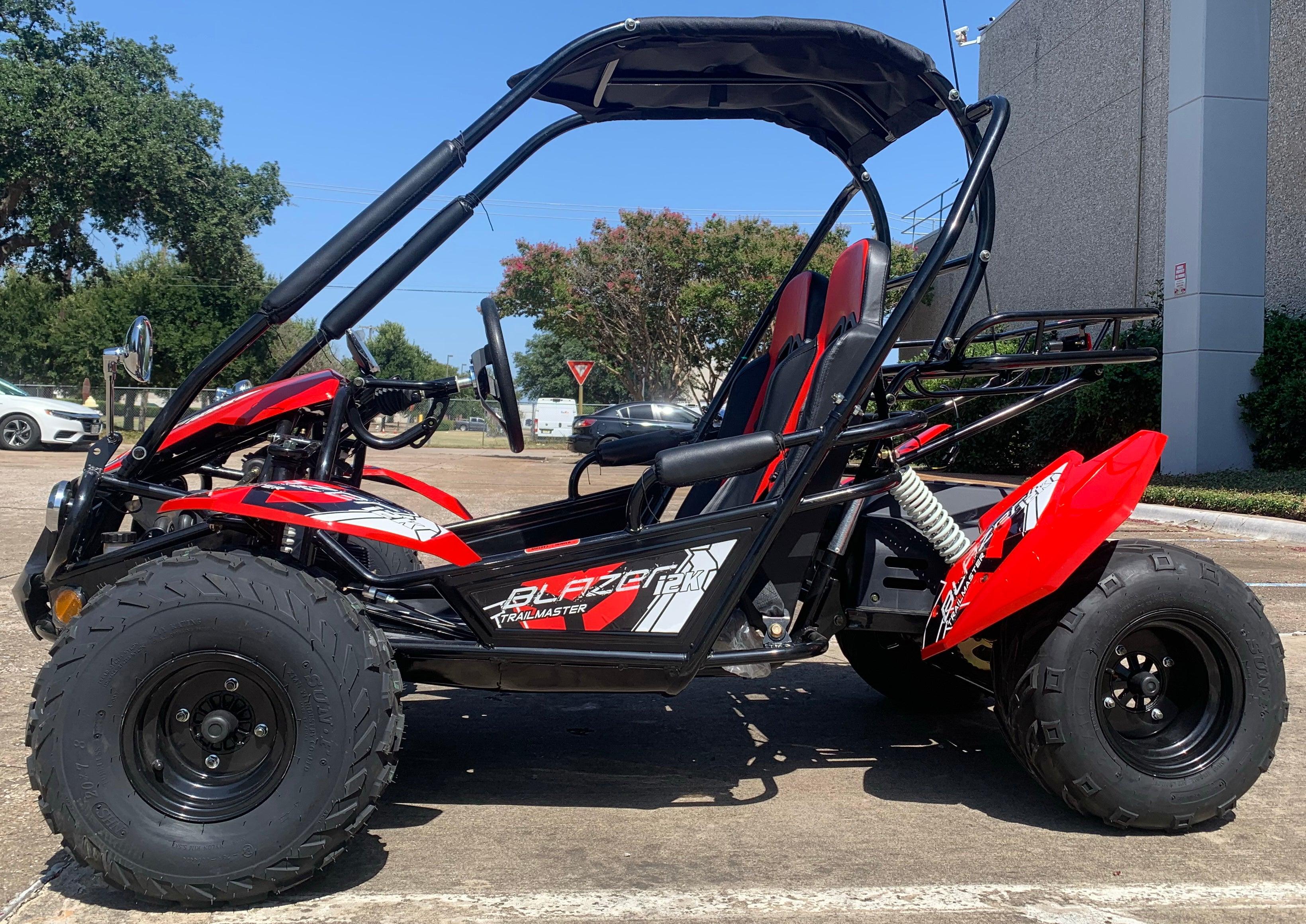 Trailmaster Blazer i2k, Electric off road go kart for teens and adults, 60-volt 30ah Lithium batteries, Dual A arm suspension, - TurboPowersports.com