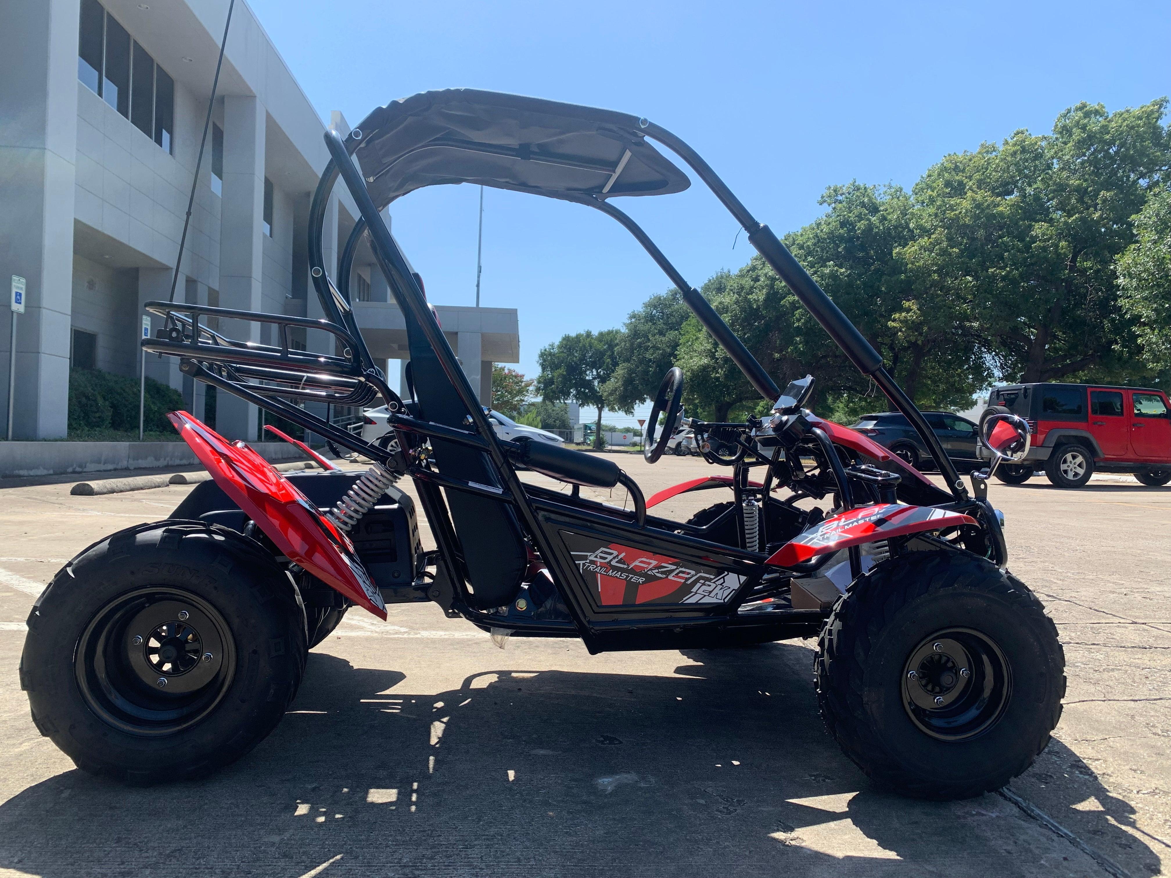 Trailmaster Blazer i2k, Electric off road go kart for teens and adults, 60-volt 30ah Lithium batteries, Dual A arm suspension, - TurboPowersports.com