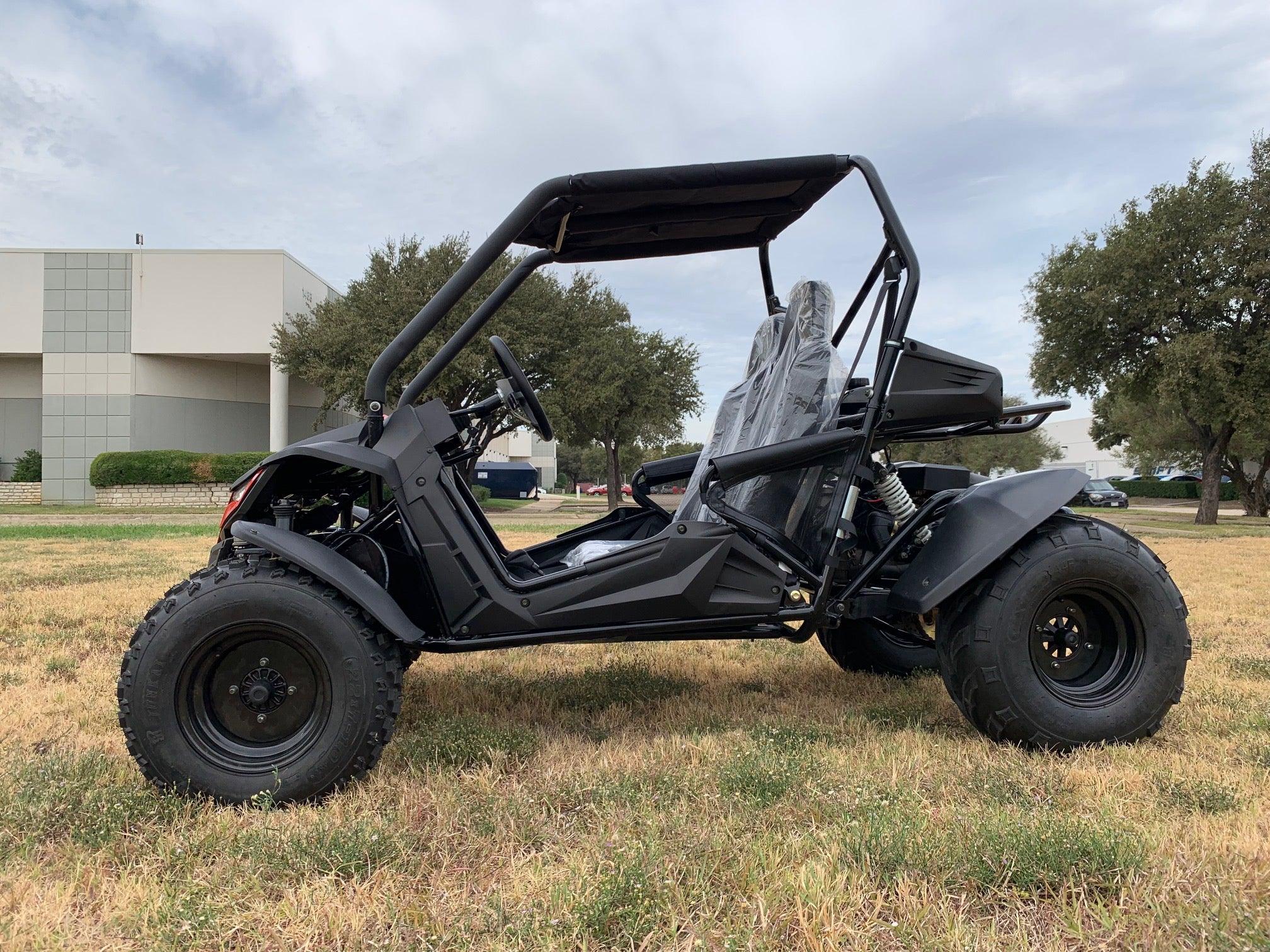 Trailmaster Cheetah 200EX Off Road UTV / Go Kart / side-by-side Wind Shield, Light bar, Spare Tire, Upgraded Center Pivot rear end, Fuel Injected - TurboPowersports.com