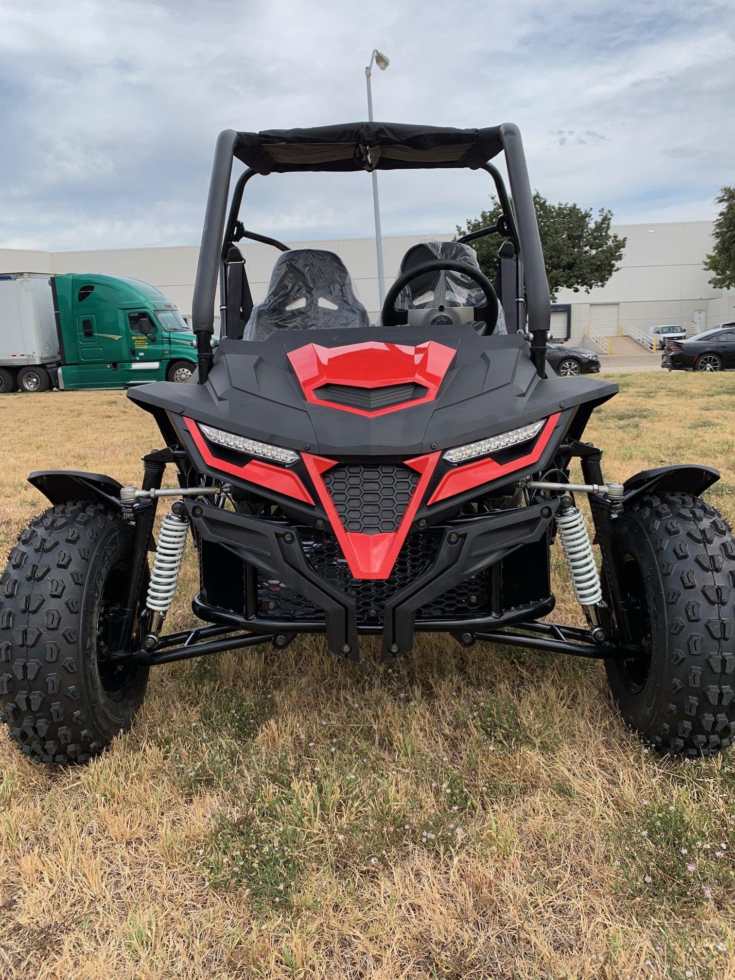 Trailmaster Cheetah 200EX Off Road UTV / Go Kart / side-by-side Wind Shield, Light bar, Spare Tire, Upgraded Center Pivot rear end, Fuel Injected - TurboPowersports.com