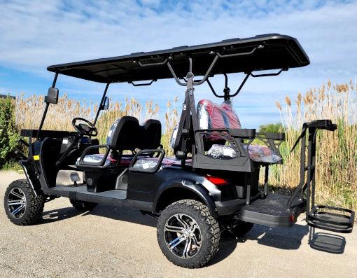 48V Electric Golf Cart 6 Seater Lifted Renegade+ Edition Utility Golf UTV King To Coleman Kandi 6p - Blue - TurboPowersports.com
