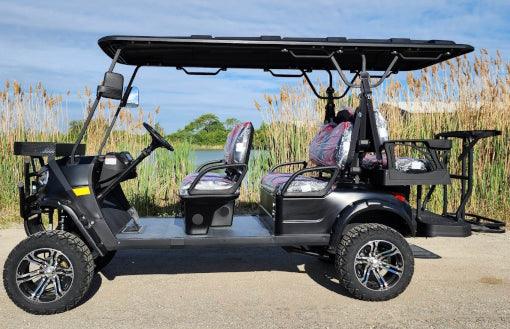48V Electric Golf Cart 6 Seater Lifted Renegade+ Edition Utility Golf UTV King To Coleman Kandi 6p - Blue - TurboPowersports.com