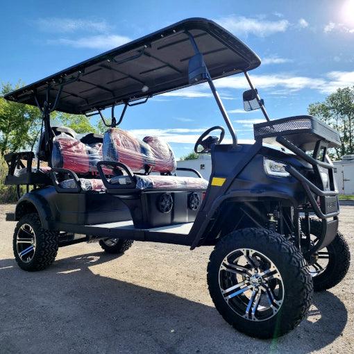 48V Electric Golf Cart 6 Seater Lifted Renegade+ Edition Utility Golf UTV King To Coleman Kandi 6p - Blue - TurboPowersports.com