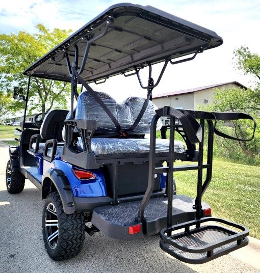 48V Electric Golf Cart 6 Seater Lifted Renegade+ Edition Utility Golf UTV King To Coleman Kandi 6p - Blue - TurboPowersports.com