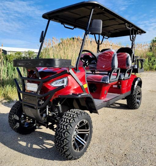 48V Electric Golf Cart 6 Seater Lifted Renegade+ Edition Utility Golf UTV King To Coleman Kandi 6p - Blue - TurboPowersports.com