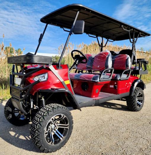 48V Electric Golf Cart 6 Seater Lifted Renegade+ Edition Utility Golf UTV King To Coleman Kandi 6p - Blue - TurboPowersports.com
