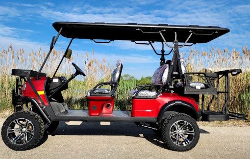 48V Electric Golf Cart 6 Seater Lifted Renegade+ Edition Utility Golf UTV King To Coleman Kandi 6p - Blue - TurboPowersports.com