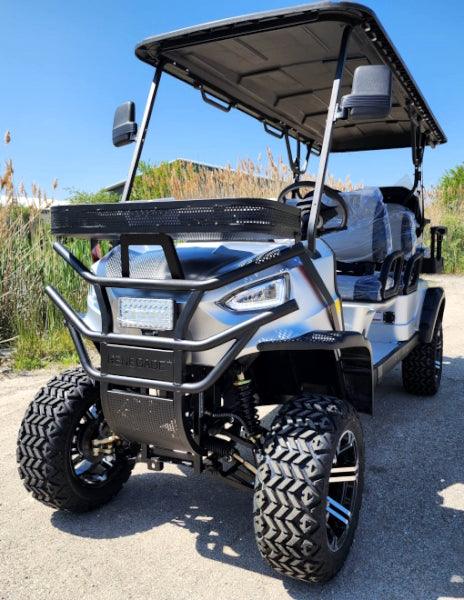 48V Electric Golf Cart 6 Seater Lifted Renegade+ Edition Utility Golf UTV King To Coleman Kandi 6p - Blue - TurboPowersports.com