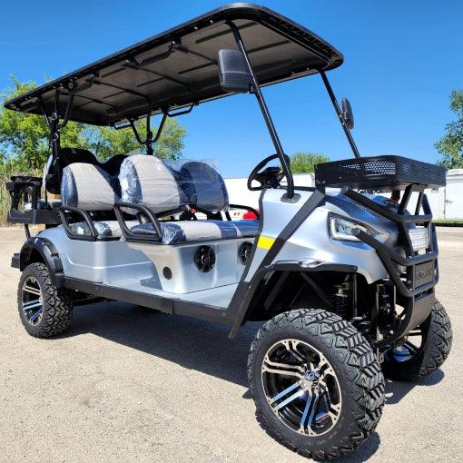48V Electric Golf Cart 6 Seater Lifted Renegade+ Edition Utility Golf UTV King To Coleman Kandi 6p - Blue - TurboPowersports.com