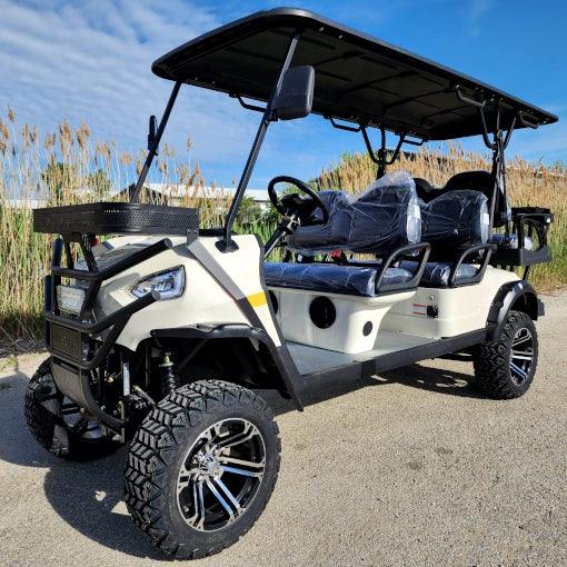48V Electric Golf Cart 6 Seater Lifted Renegade+ Edition Utility Golf UTV King To Coleman Kandi 6p - Blue - TurboPowersports.com