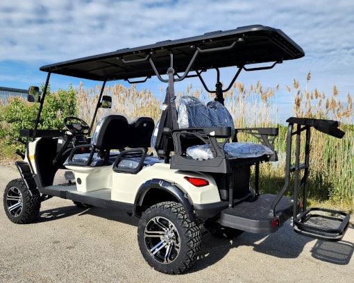 48V Electric Golf Cart 6 Seater Lifted Renegade+ Edition Utility Golf UTV King To Coleman Kandi 6p - Blue - TurboPowersports.com