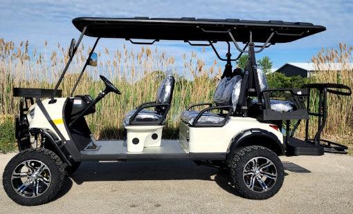 48V Electric Golf Cart 6 Seater Lifted Renegade+ Edition Utility Golf UTV King To Coleman Kandi 6p - Blue - TurboPowersports.com