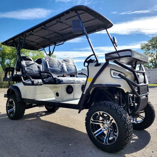 48V Electric Golf Cart 6 Seater Lifted Renegade+ Edition Utility Golf UTV King To Coleman Kandi 6p - Blue - TurboPowersports.com