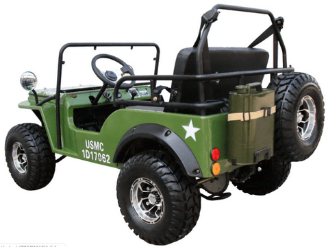 Mini-Jeep Style 125cc Series 4. Mid-Size Youth Mini-jeep 3-Speed semi-Automatic with Reverse, 95% pre-assembled - TurboPowersports.com
