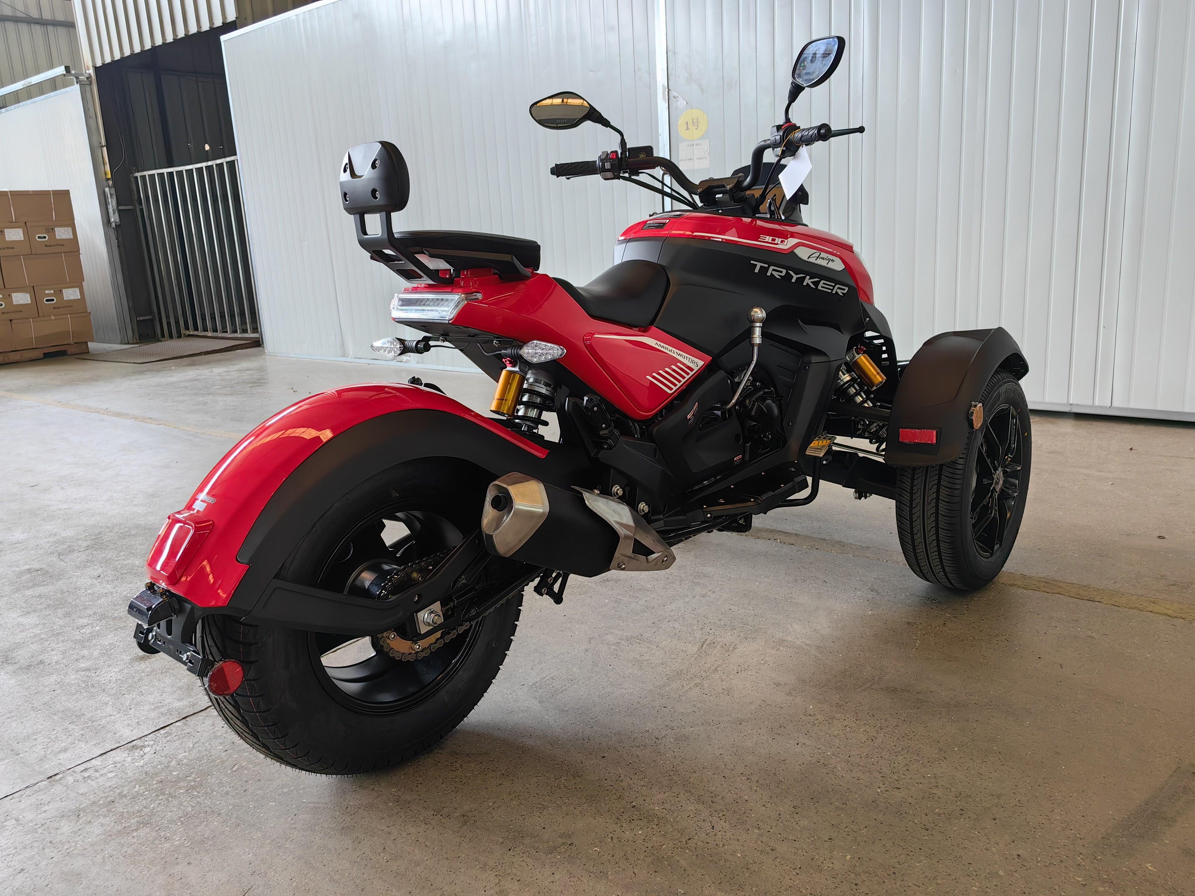 300cc EFI Tryker Trike Scooter Gas Moped Fully Automatic with Reverse - Amigo Tryker 300 - TurboPowersports.com