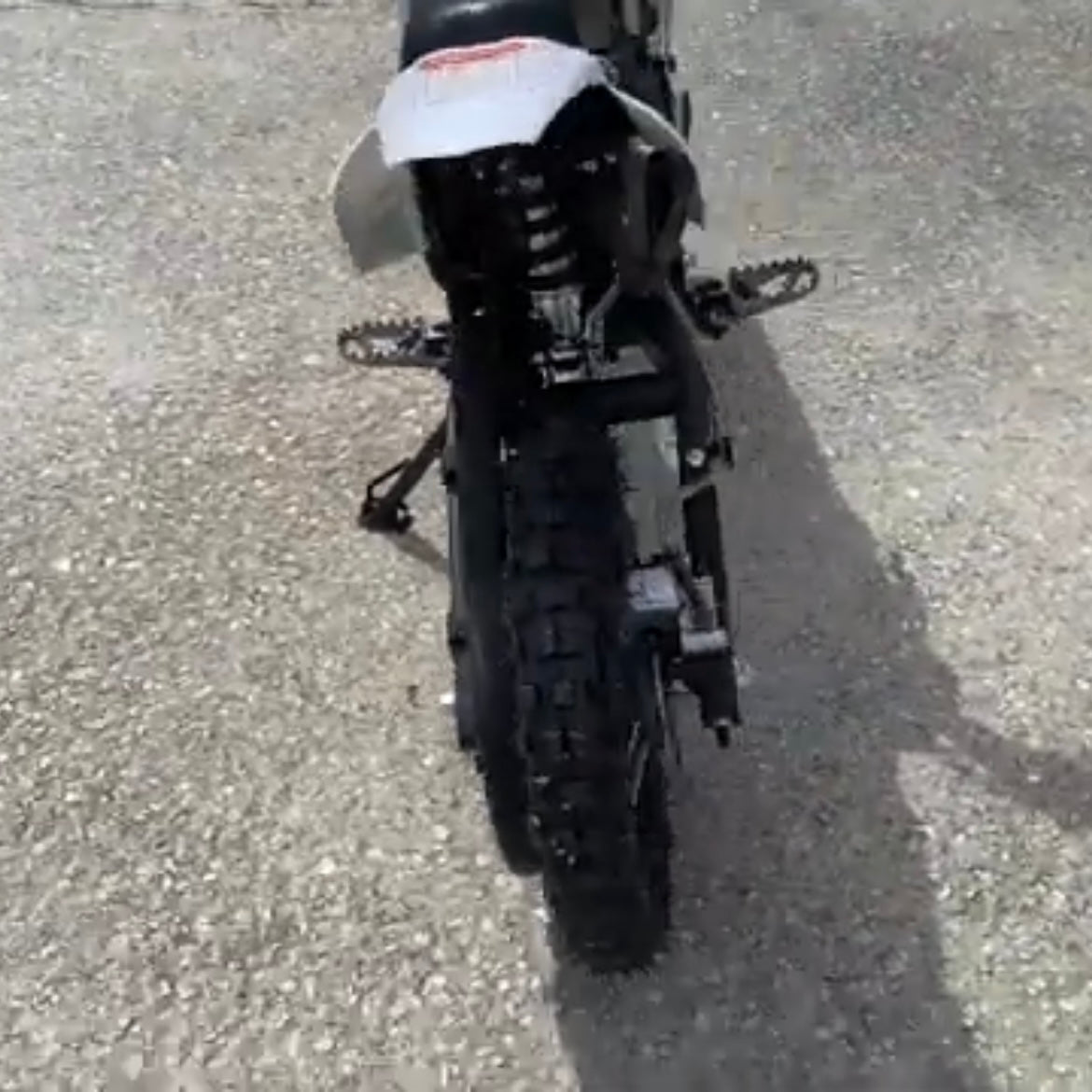 Rear tire on childrens 60cc dirt bike
