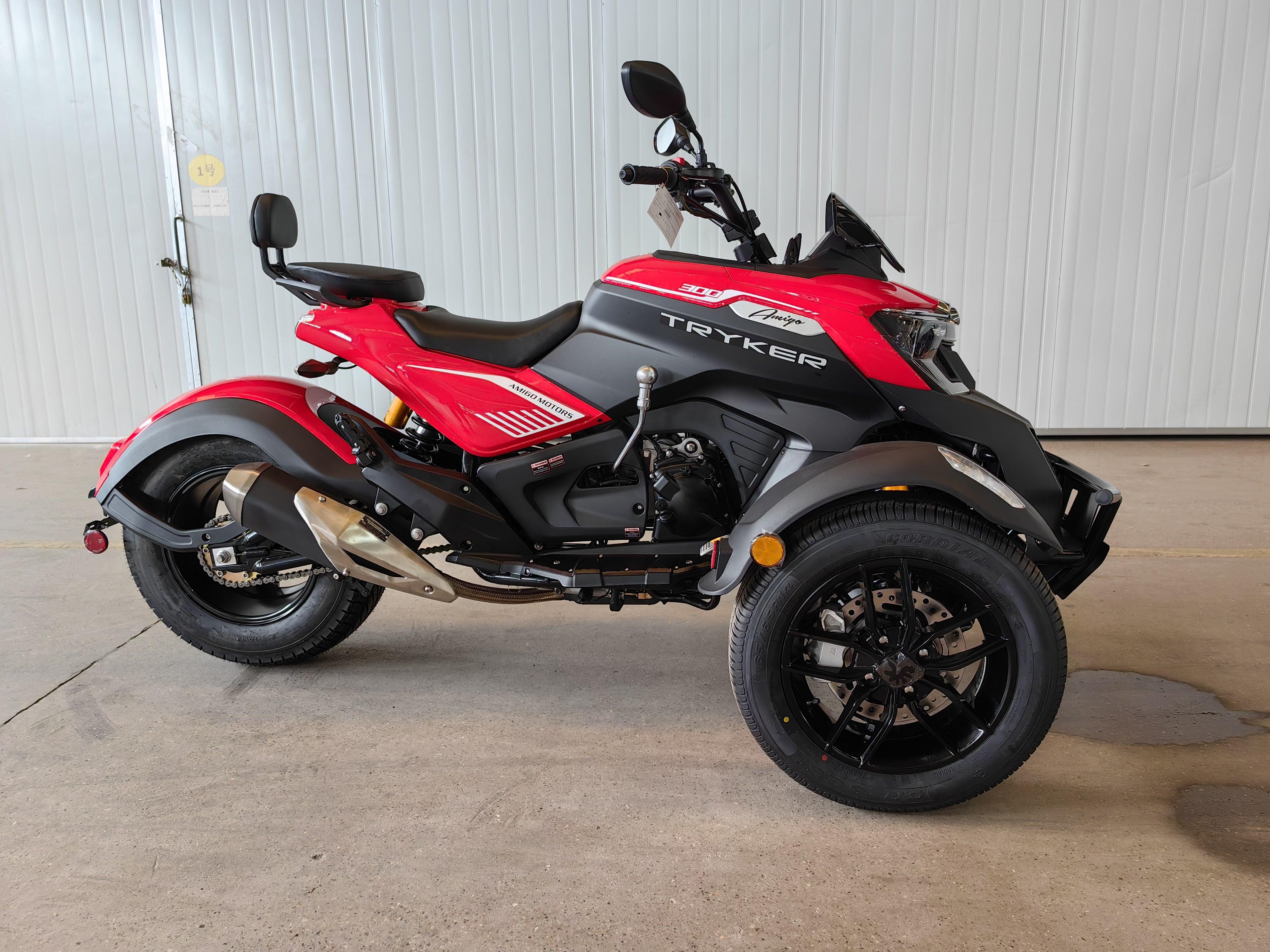 300cc EFI Tryker Trike Scooter Gas Moped Fully Automatic with Reverse - Amigo Tryker 300 - TurboPowersports.com