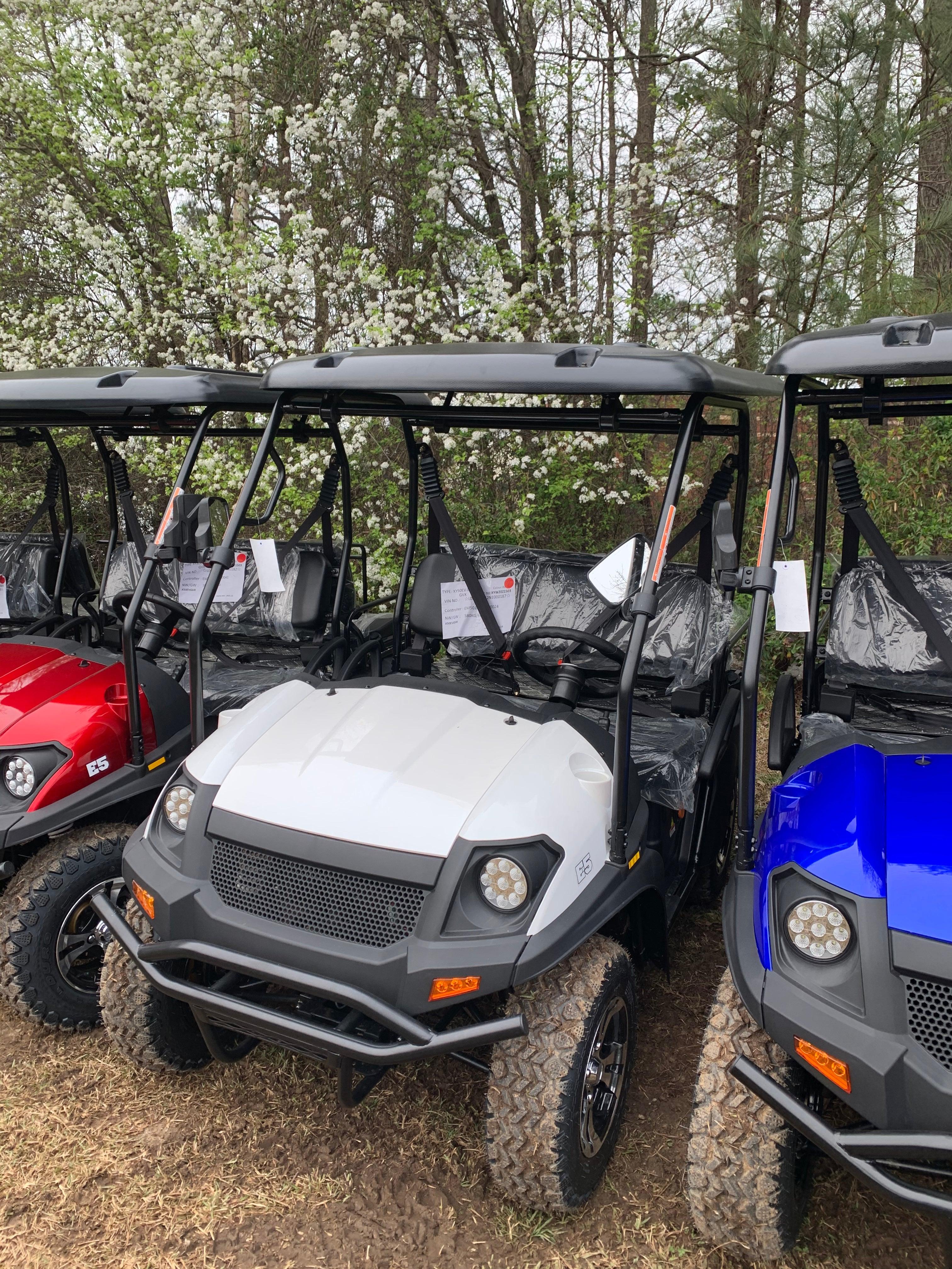 HJS BIGHORN EV5 5000W 4X2 ELECTRIC GOLF CART NEV 60V PASSENGER CAR - TurboPowersports.com
