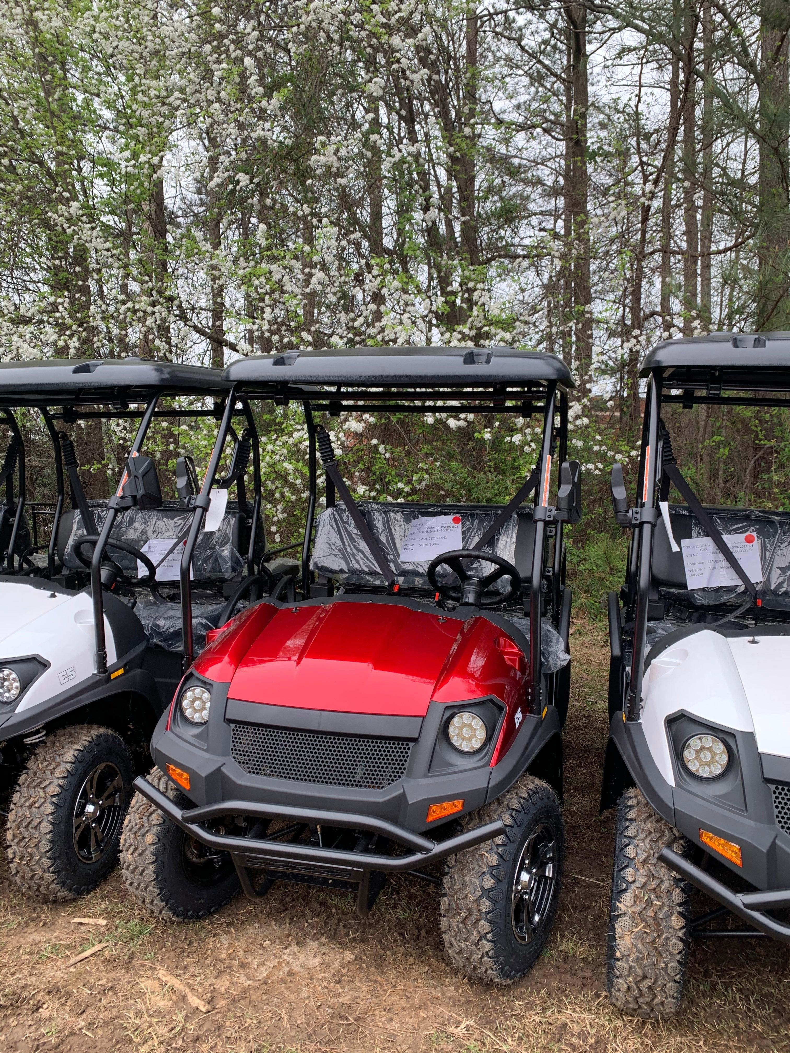 HJS BIGHORN EV5 5000W 4X2 ELECTRIC GOLF CART NEV 60V PASSENGER CAR - TurboPowersports.com