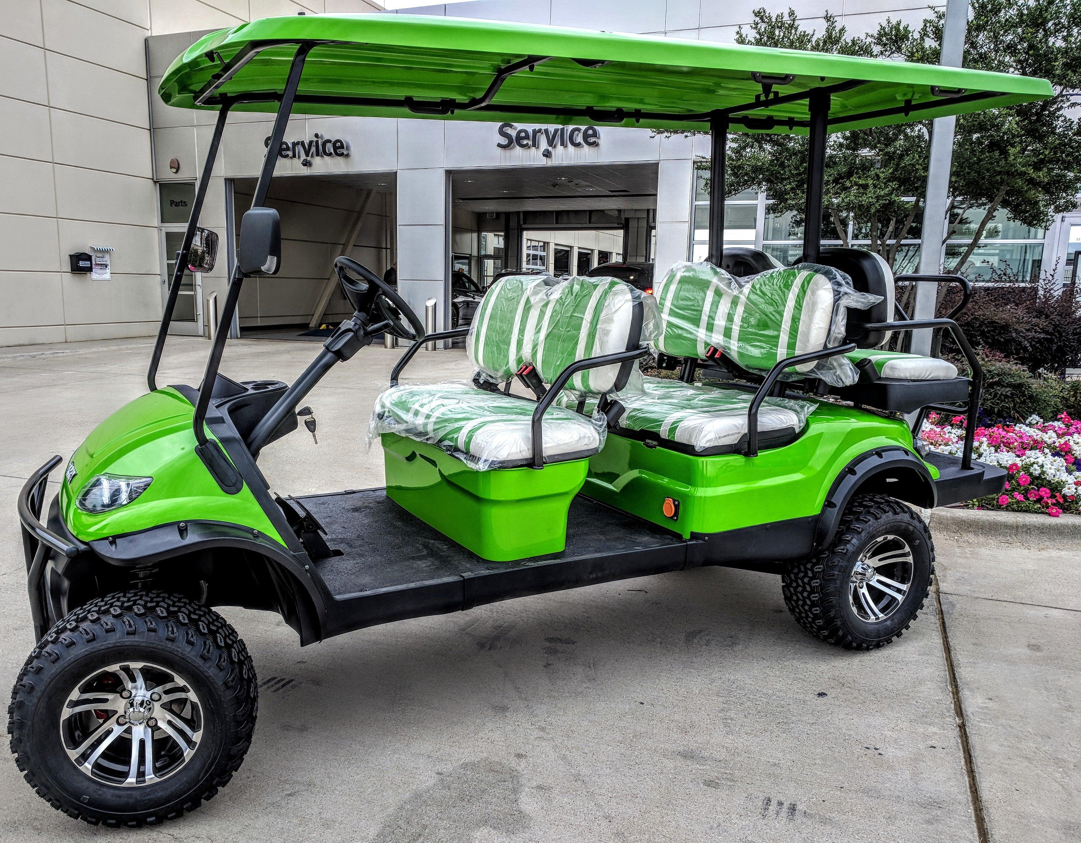 ZIGGY 4+2 LIFTED ELECTRIC 4 KW 6 SEAT GOLF CART - TurboPowersports.com