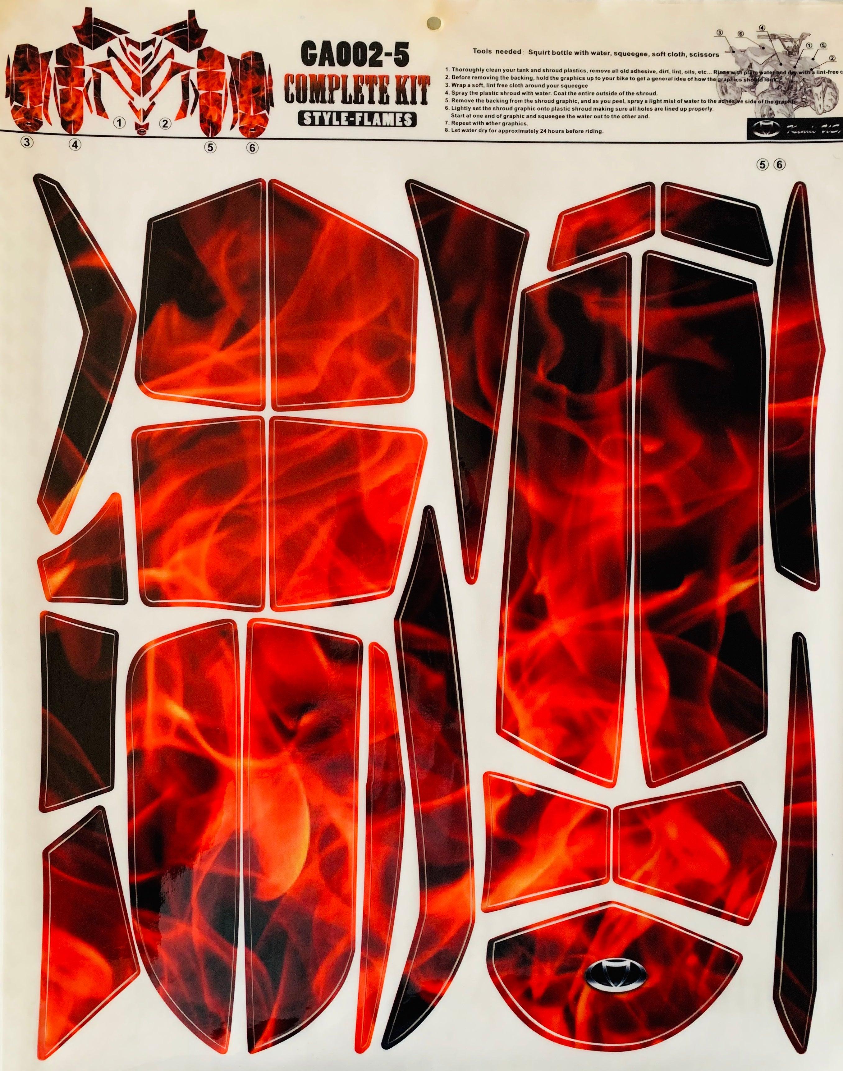 Polaris Predator Outlaw 50 90 110 ATV Quad Graphics Wrap Kits - TurboPowersports.com