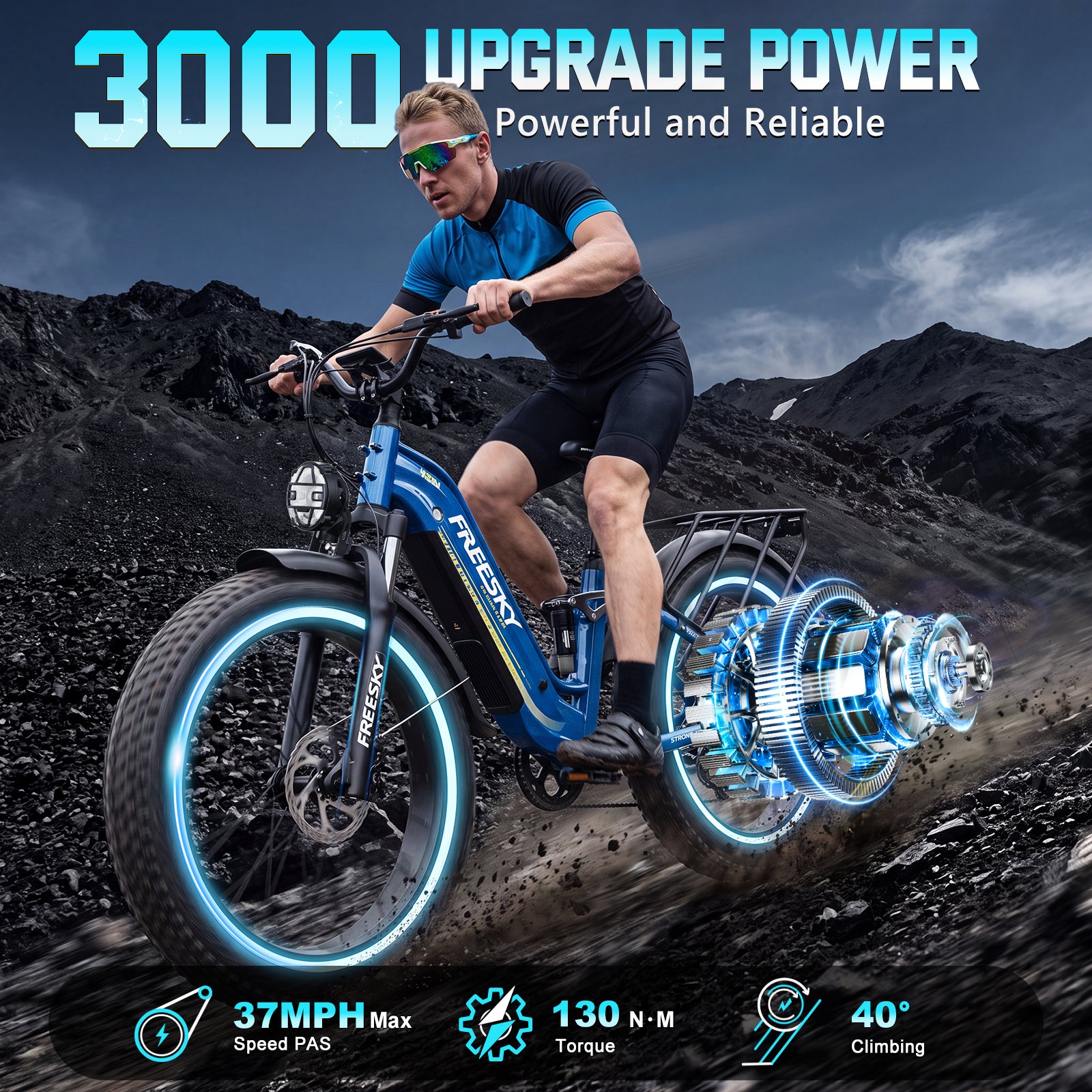 Freesky Wild Cat Ultra 340 Electric Fat Tire Bike|37 MPH