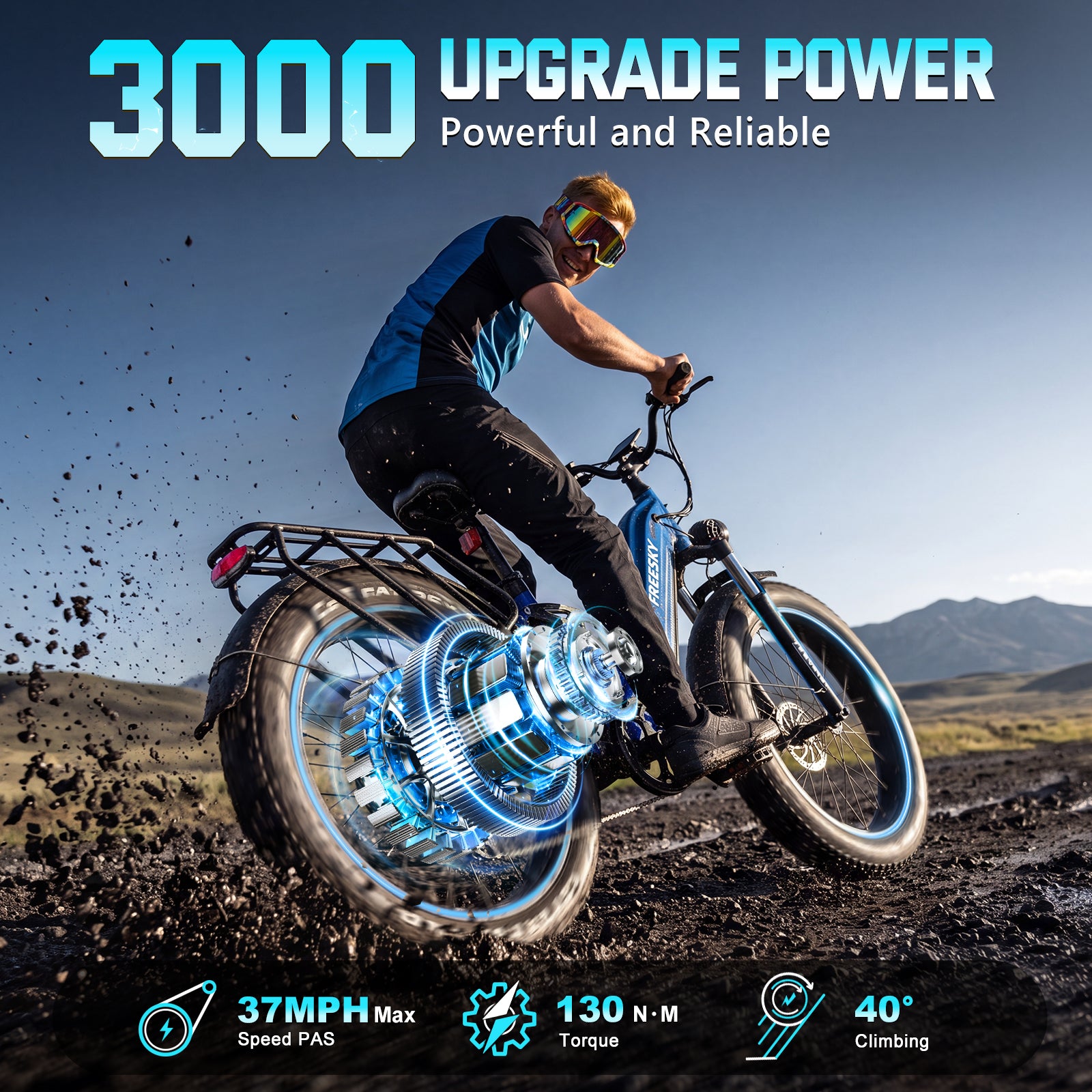 Freesky Wild Cat Ultra 340 Electric Fat Tire Bike|37 MPH