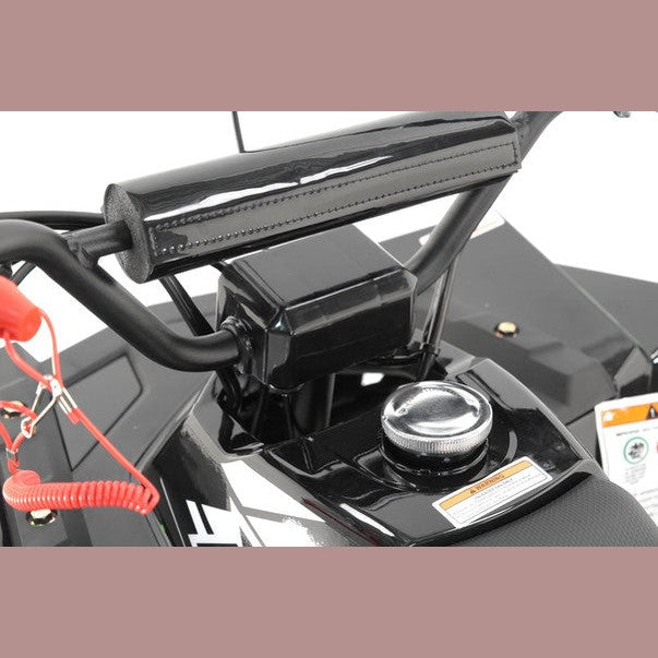 Mini Commander 110cc ATV fuel tank cap padded bar pad handlebar detail
