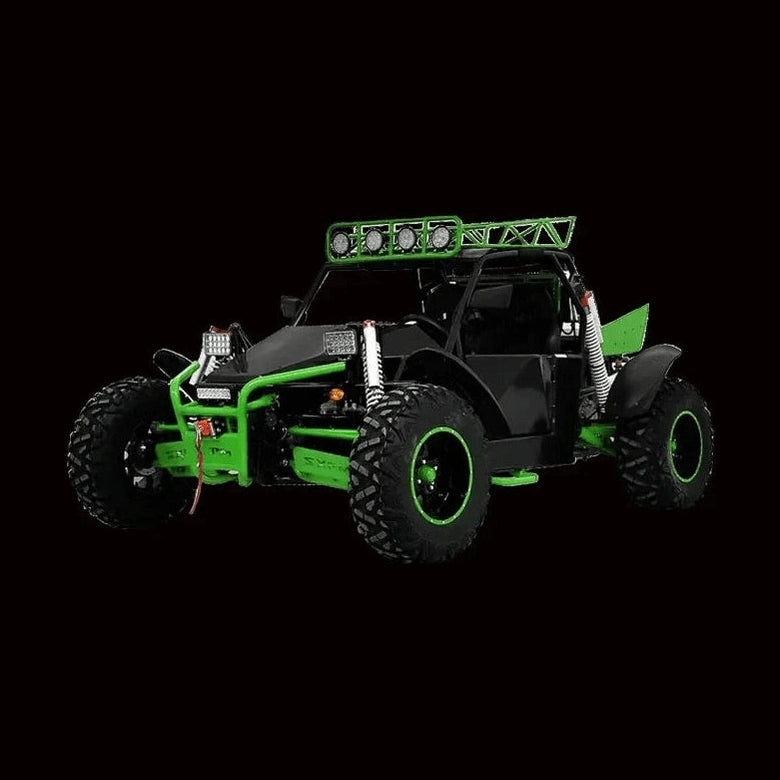 Green accent BMS Sniper T-1500 dune buggy studio shot