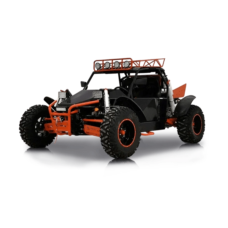 Orange accent BMS Sniper T-1500 dune buggy studio shot