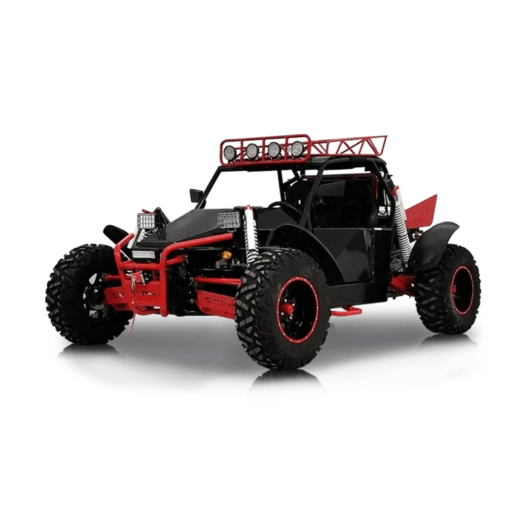 Red accent BMS Sniper T-1500 dune buggy with LED light bar