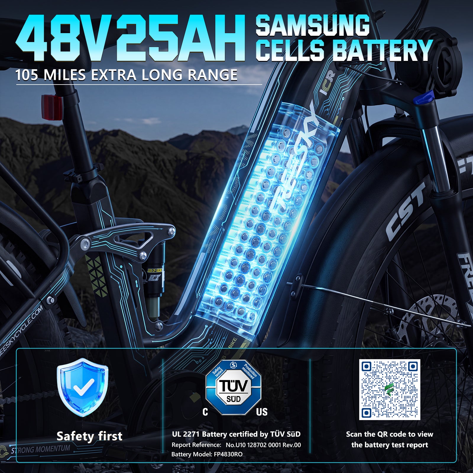 Freesky Wild Cat Ultra 340 Electric Fat Tire Bike|37 MPH