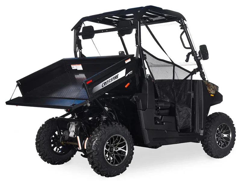 200cc efi crossfire UTV black off-road vehicle with a dump bed 
