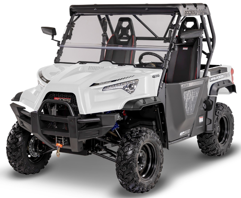 2 door Aodes Jungle cross white and gray off-road vehicle on a white background