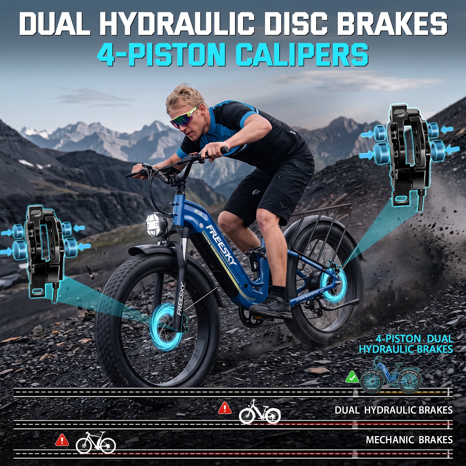 Freesky Wild Cat Ultra 340 Electric Fat Tire Bike|37 MPH