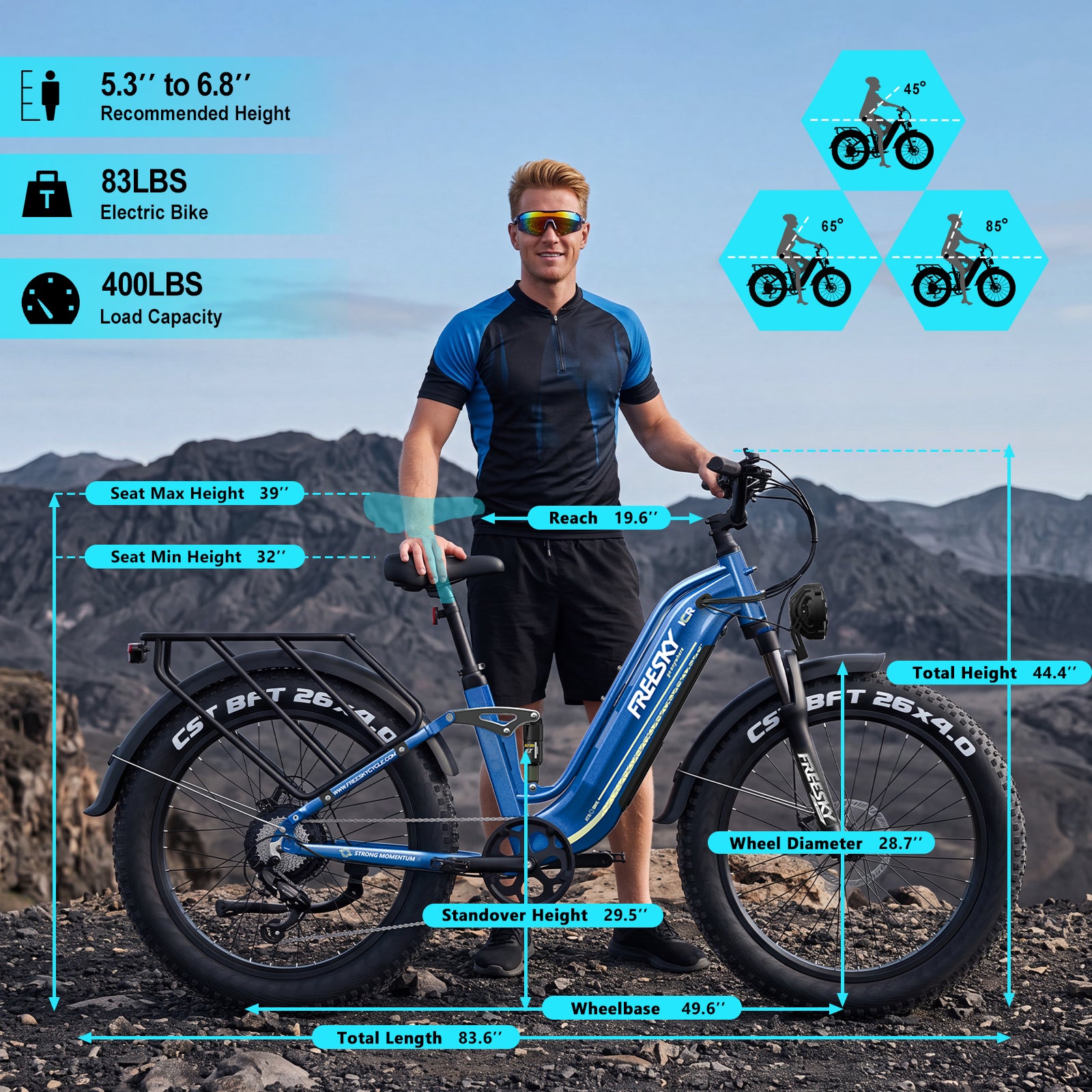 Freesky Wild Cat Ultra 340 Electric Fat Tire Bike|37 MPH