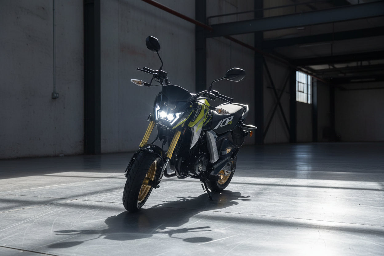 Lifan KP Mini SS3 150cc yellow street bike front view
